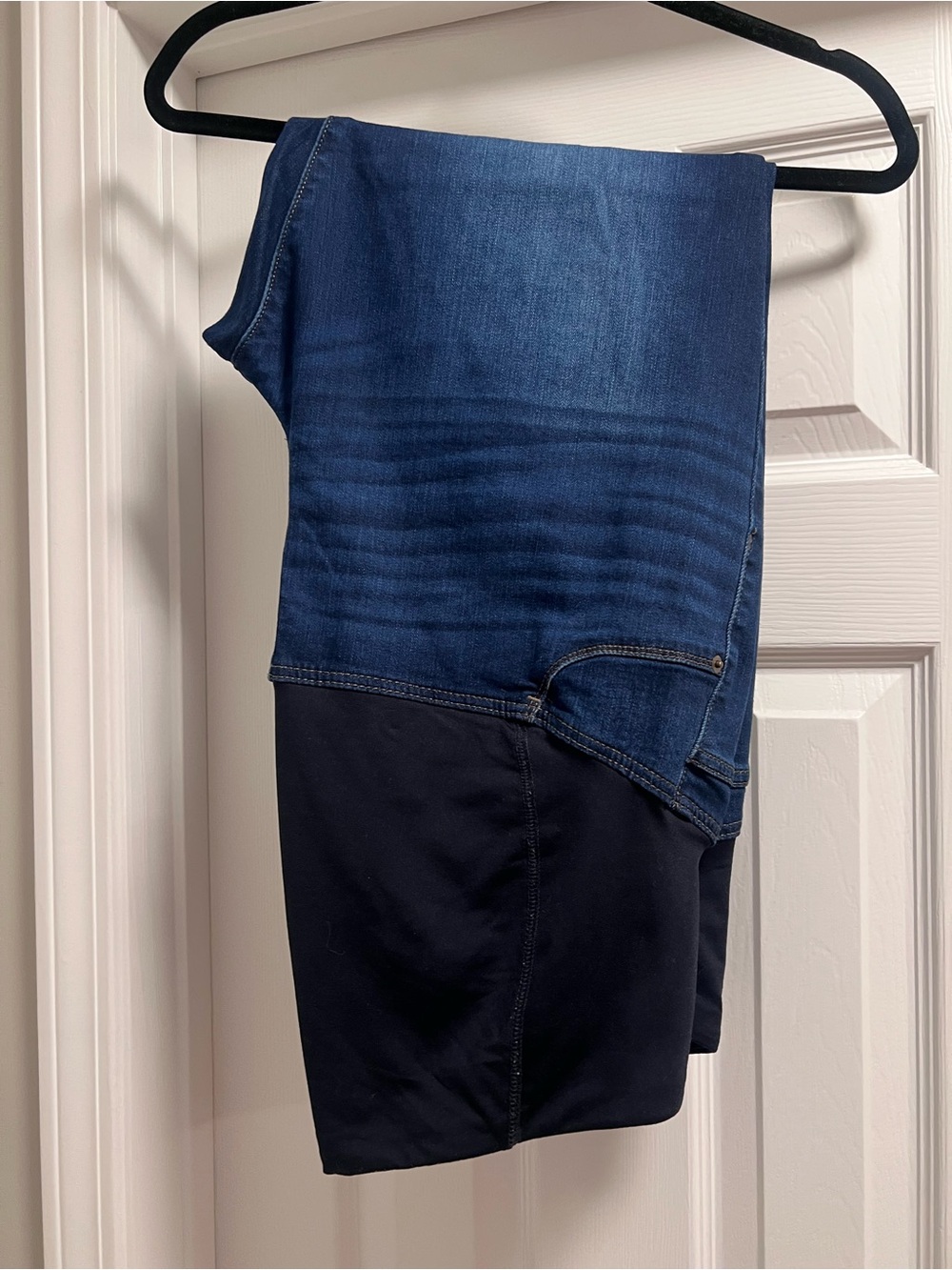 Isabel Maternity by Ingrid & Isabel Blue and Black Slim Straight Jeans